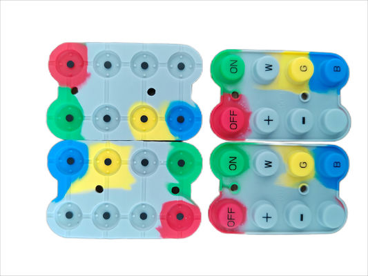 comprare Buttoni in silicone di forma personalizzata per dispositivi elettronici con interruttori di pulsanti conduttivi e pulsanti in gomma di silicone online manufacture