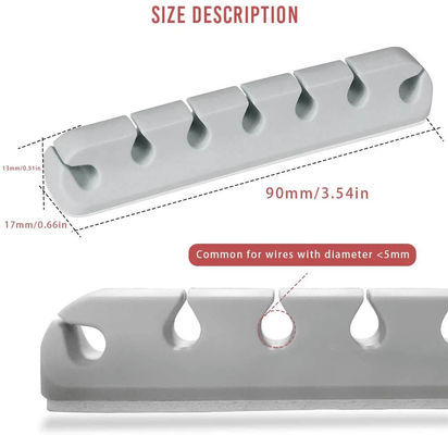 Fissatore di filo di silicone USB di archiviazione Cordone Cable Clips Caricabatterie Organizzatore di cavi da scrivania