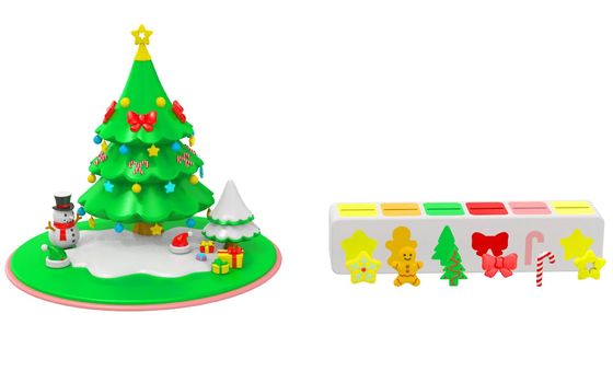 Giocattoli in silicone non tossici e inodori giocattoli creativi con denti in silicone giocattoli per l'albero di Natale