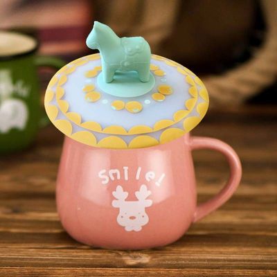 Cartone animato customizabile a prova di perdite silicone tazza da tè Capo inodore e non tossico silicone tazza Capo