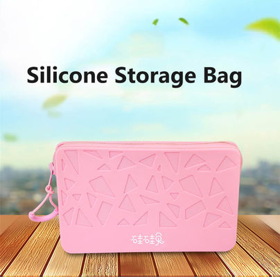 Bagno cosmetico in silicone nuovo personalizzato Organizzatore cosmetico di grande capacità Zipper impermeabile Bagno cosmetico portatile da viaggio