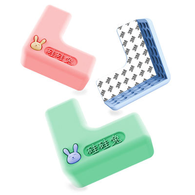L-Shaped Silicone Rabbit Bambini Protector angolo di silicone Bambino Anticollisione bordo del tavolo non tossico Protector angolo