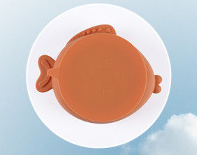 Ciotola per bambini in silicone a tenuta stagna Ciotola per alimenti complementari in silicone a forma di pesce, ciotola per stoviglie antiscivolo per bambini