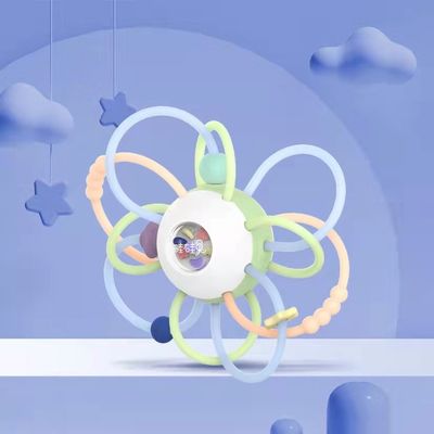 Gioco di palla a mano in silicone per bambini, apparecchio di macinatura per bambini