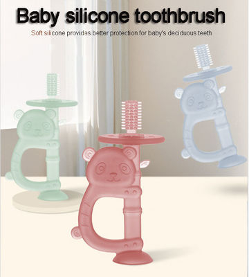 Cartoon Kara in forma di bambino spazzolino da denti in silicone per bambini di qualità alimentare gomma da silicone per bambini trita denti portatile