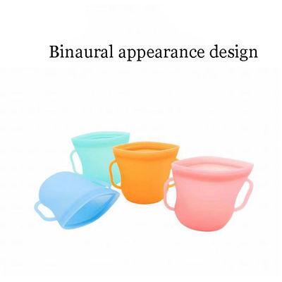 Borse di stoccaggio del latte materno del silicone e tazze di categoria alimentare di conservazione degli alimenti per bambini