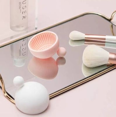 Scaletta per utensili da pulizia in silicone resistente al calore e facile da pulire per spazzole da trucco riutilizzabili