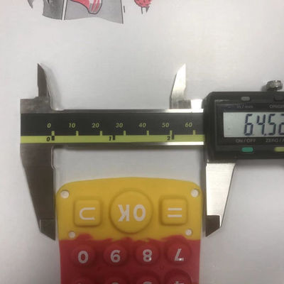 Tasto di gomma di silicone personalizzato con diversi colori, dimensioni e forme
